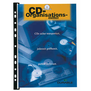 DURABLE Ordnungsschiene Kunststoff schwarz 50 St./Pack.