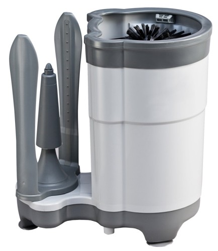 Gläserspülgerät mit getrennter Vor- und Nachspülung, zwei Wassersperrventile, integriertes belüftetes Rückschlagventil,