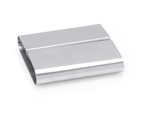 Kartenhalter. Chromnickelstahl. Maße: 8 x 7,5 x 2,2 LxBxH.