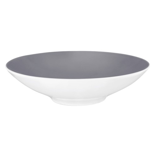 Seltmann Pasta-/Suppenteller 23 cm, rund, Form: Life, Dekor: 25675 Fashion elegant grey, hohe Kantenschlagfestigkeit, Made in Germany