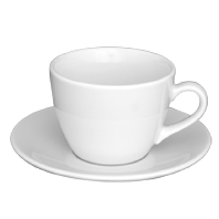 Kaffee-/Cappuccino-Tasse Inhalt 0,21 ltr mit Untertasse Durchmesser 14,5 cm Eschenbach Coffeshop - uni weiss