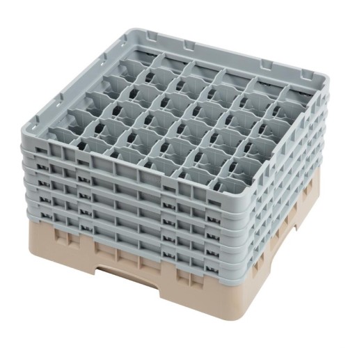 Cambro Gläserspülkorb beige mit 36 Fächern max Glashöhe 25,7cm. Dieser Gläserspülkorb bietet optimalen Schutz für Ihre