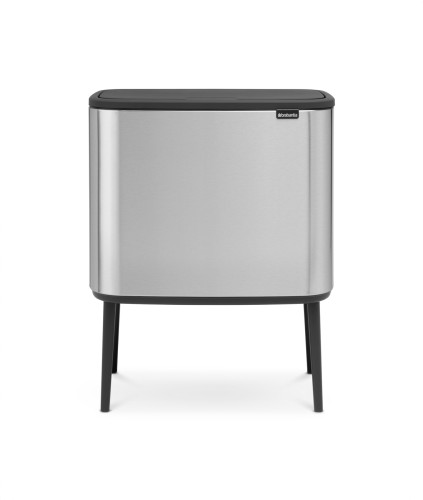 Bo Touch Bin Abfallbehälter 36 Liter, Brabantia - Design-Abfalleimer auf Beinen mit drei Inneneimern aus Kunststoff (3 x 11 Liter) zur