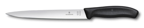 Victorinox SwissClassic, Filetiermesser, normaler Schliff, 20cm, schwarz, Geschenkschachtel