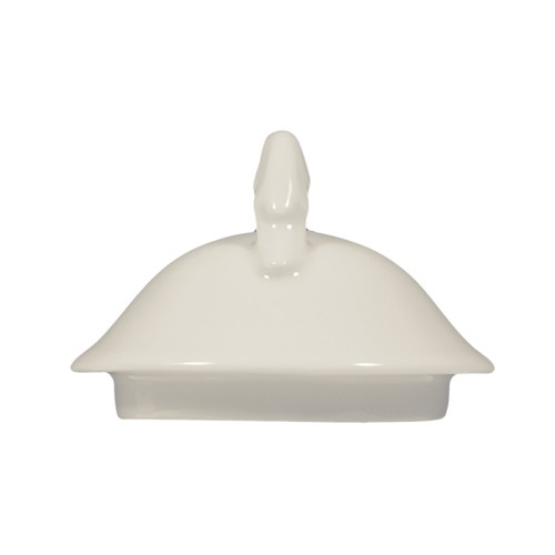 Seltmann Deckel zur Zuckerdose 0,22 l, rund mit Relief, Form: Rubin, weiss cream, hohe Kantenschlagfestigkeit, Made in Germany