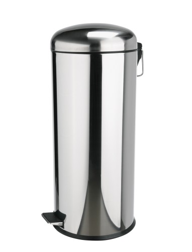 Treteimer. Edelstahl. feuerfest, mit Fußpedal, herausnehmbarem, verzinktem Einsatz und 30 Liter