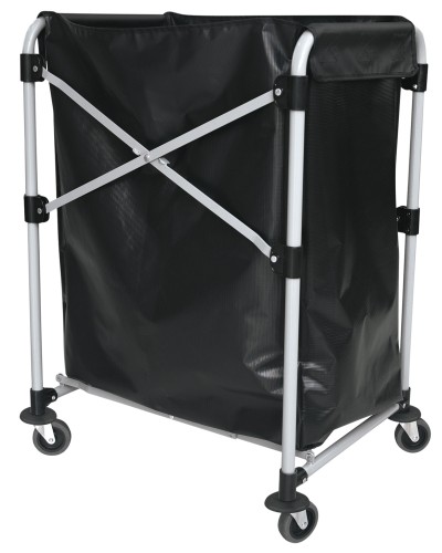 Wäschewagen. mit einem Wäschesack. pulverbeschichtetes Eisen. 4 schwenkbare Rollen, davon