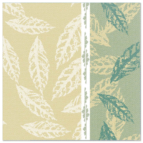 50 Servietten "ROYAL Collection" 1/4-Falz 40 cm x 40 cm grün "Autumn" von PAPSTAR