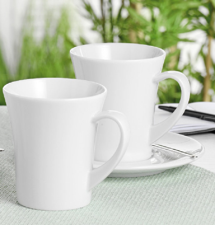 Untertasse zu Becher DIVA, Durchmesser: 17,5 cm Seltmann, Porzellan weiss