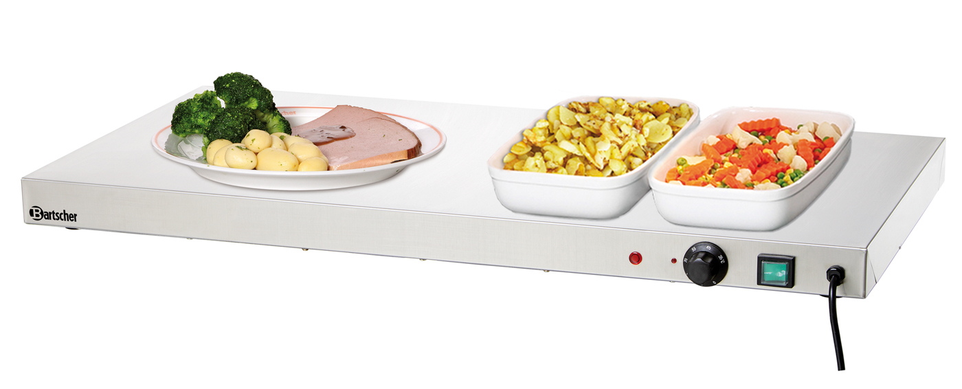 Bartscher Warmhalteplatte WP450 | Thermostat: Ja| Maße: 90 x 45 x 6,4 cm. Gewicht: 13,2 kg