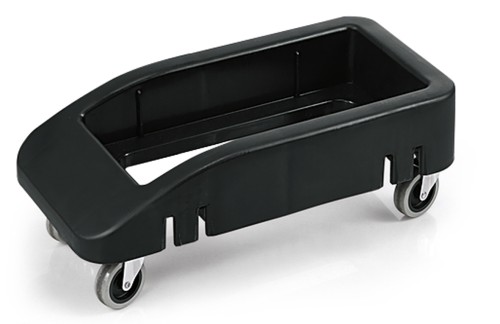 Einzeltransporttrolley. Polyethylen. Deckel bitte separat bestellen. Maße: 58 x 31 x 19,5 LxBxH.