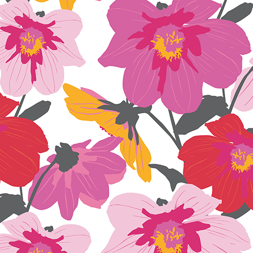 PAPSTAR 20 Servietten, 3-lagig 1/4-Falz 33 cm x 33 cm "Blomster"