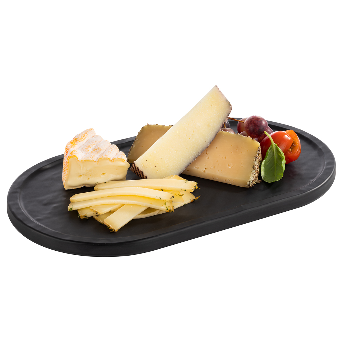 Tablett -SLATE-, 28 x 15,5 cm, H: 1 cm, Melamin, schwarz, (passend zu APS Nr. 30336)