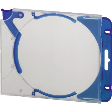 DURABLE CD/DVD Box QUICKFLIP® COMPLETE 15,5 x 12,6 x 2,7 cm (B x H x T) Polypropylen transparent/blau 5 St./Pack.