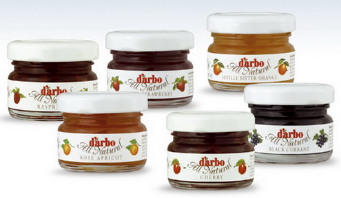 Darbo Konfitüre Sortiment im Miniglas à 28 g Inhalt: 60 Stk. pro Karton