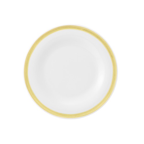 Seltmann Teller flach 17 cm, rund, Form: Community, Dekor: 57392 Pinselband ocker, hohe Kantenschlagfestigkeit, Made in Germany