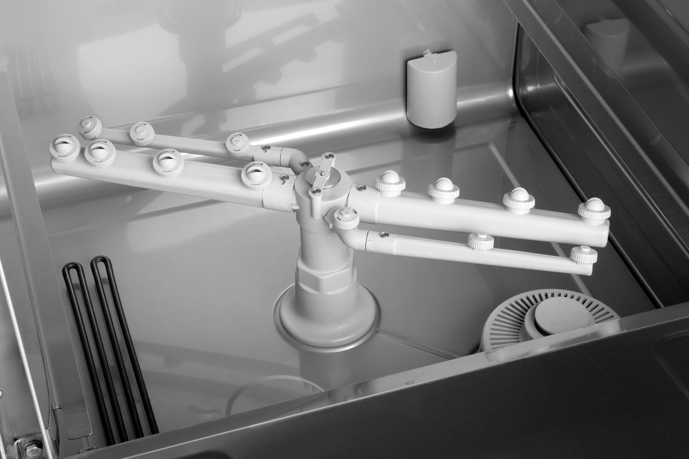 Bartscher Spülmaschine US C500 LP | Teller-Höhemax.: 345 mm | Maße: 59,2 x 62 x 84,0 cm. Gewicht:57,8 kg