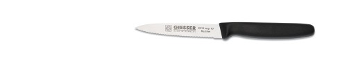 Gemüsemesser 10 cm, Wellenschliff, schwarz Giesser - Made in Germany