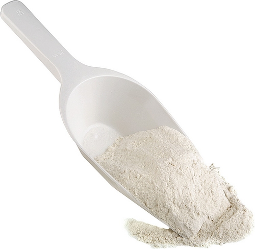 Mehlschaufel, 0,25 Liter 25 x 9 cm, H: 4,5 cm Polypropylen, weiß spülmaschinengeeignet Farbe: Weiß Made in Germany