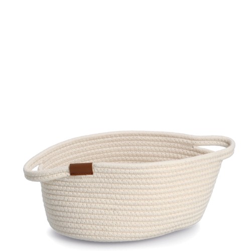 Aufbewahrungskorb, Baumwolle, natur. Länge: 305 mm. Breite: 220 mm. Höhe: 140 mm