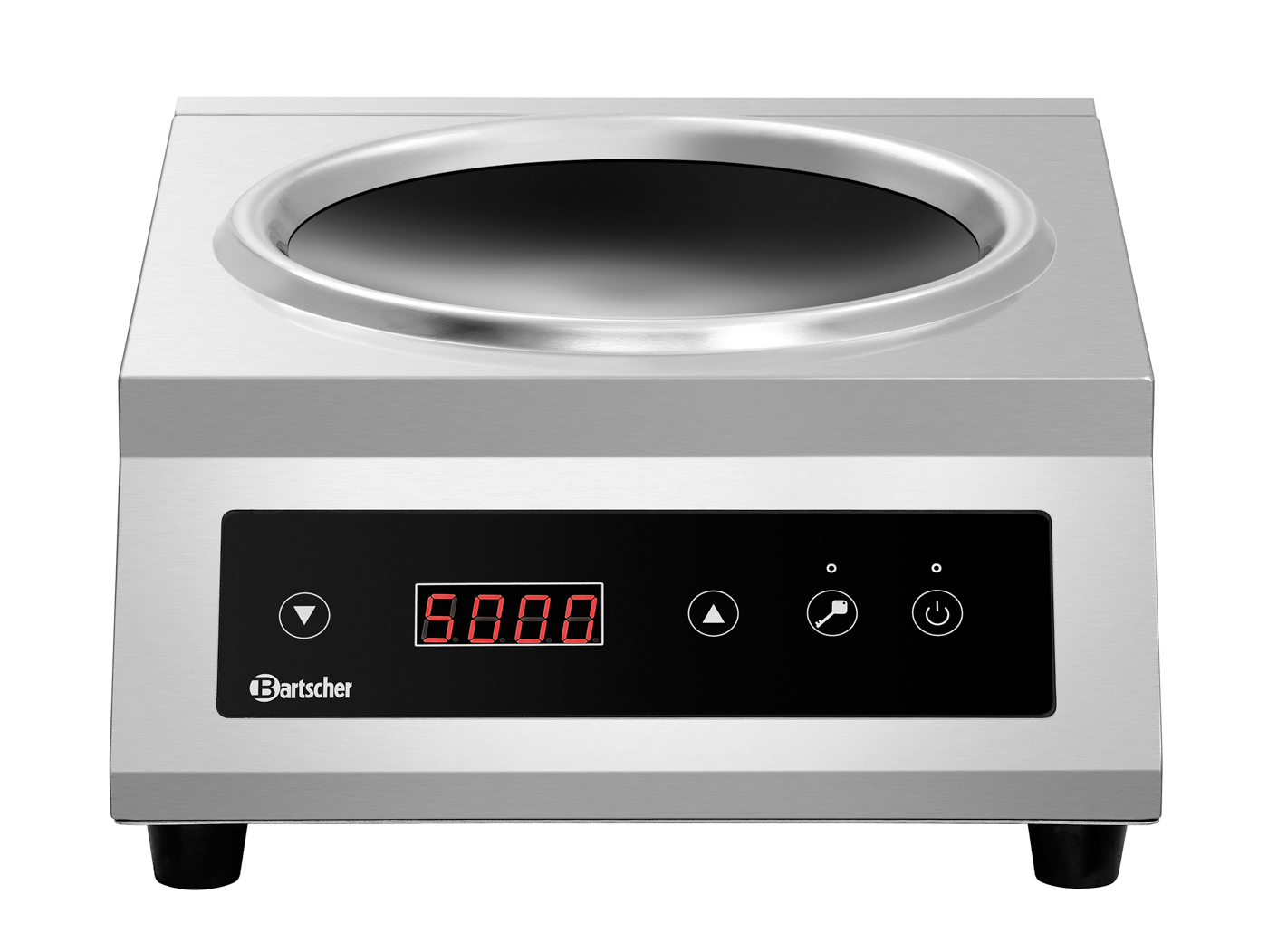 Bartscher Induktionswok IW 50 | Geräte-Anschluss:3 NAC | Maße: 40 x 52,5 x 19,5 cm. Gewicht: 10,7 kg