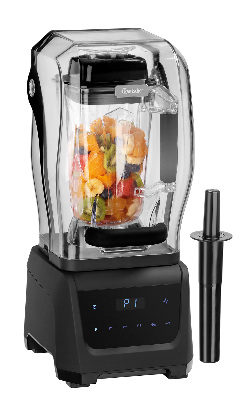 Bartscher Blender PRO TOUCH 2,5L | AusführungMesser: Edelstahl ,6-flügelig | Maße: 24 x 30 x56,5 cm. Gewicht: 9,1 kg