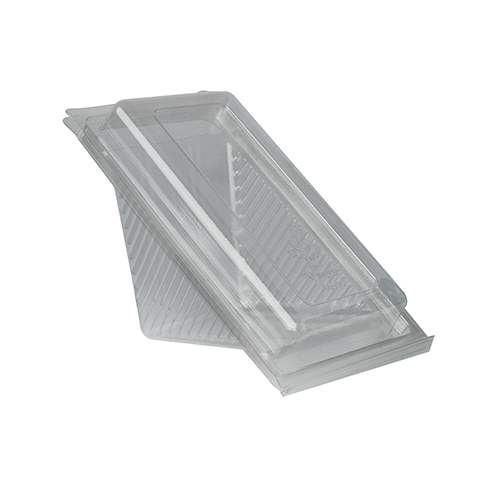 50 Sandwichboxen mit Klappdeckeln, PLA "pure" eckig 7 cm x 10 cm x 17,8 cm transparent mittel von PAPSTAR