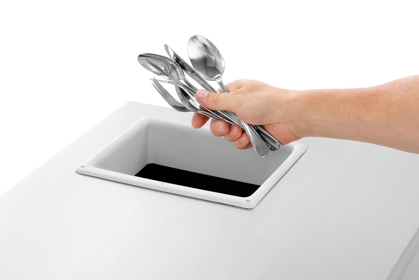 Bartscher Besteckpoliermaschine 3000/25 |Maximale Leistung: 3.000 Besteckteile pro Stunde| Maße: 58 x 56 x 41,0 cm. Gewicht: 40 kg