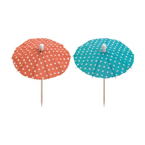 10 Deko-Picker 10 cm farbig sortiert "Eisschirmchen Dots" von PAPSTAR