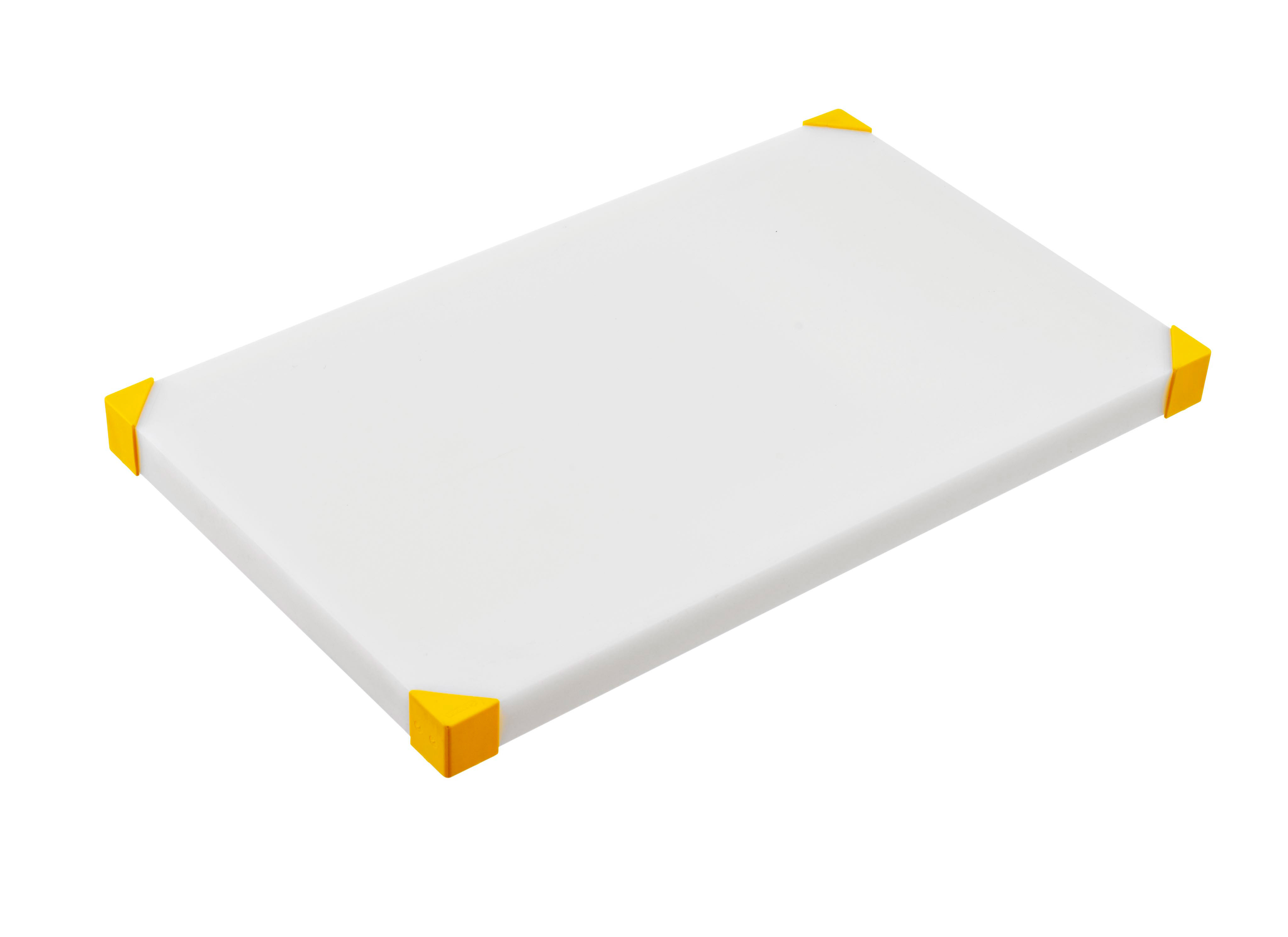 ARAVEN Schneidebrett rutschfest mit den Abmessungen 504x304x34mm, gelb