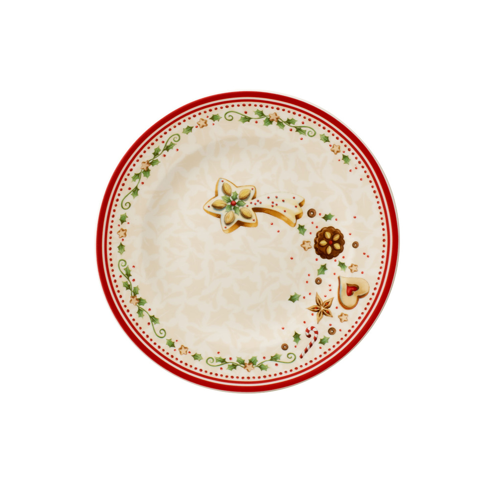 Villeroy und Boch Frühstücksteller, Sternschnuppe - Maße: 21,5 x 21,5 x 1,6 cm / Inh.: 215 L / Ser.: Winter Bakery Delight