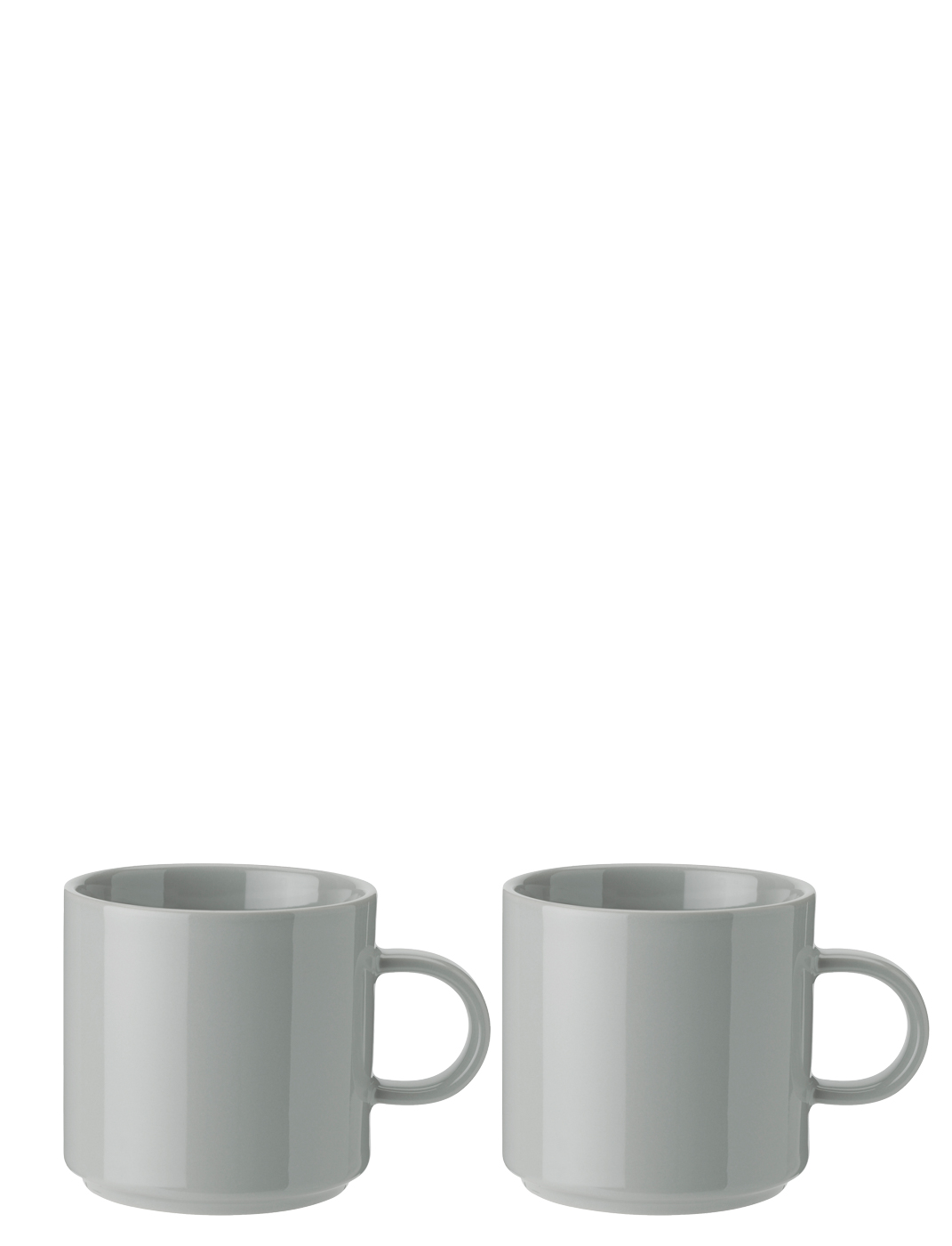 Stelton Becher 2 St light grey - Maße: 8,2 x 11 x 8 cm