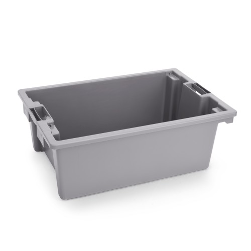 Transport-/Lagerkasten.. Material: Polypropylen. Maße: Länge: 660 mm, Breite: 450 mm, Höhe: 385 mm