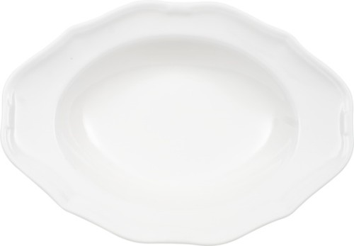 Villeroy & Boch Teller tief oval, 25,5 x 18,5 x 0,5 cm, Serie La Scala, Inhalt: 0,35 Liter