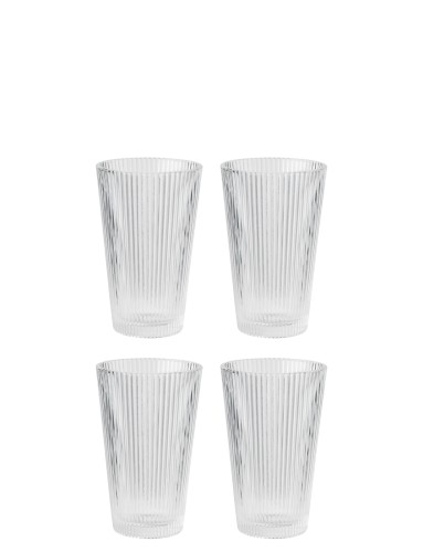 Pilastro Trinkgläser 0.35 l. 4 St clear - Maße: 8,7 x 8,7 x 14 cm - von Stelton