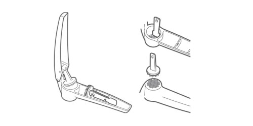 Knoblauchpresse PRESIDENT, mit Siebeinsatz