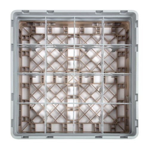 Cambro Gläserspülkorb beige mit 16 Fächern max Glashöhe 13,3cm. Dieser Gläserspülkorb bietet optimalen Schutz für Ihre