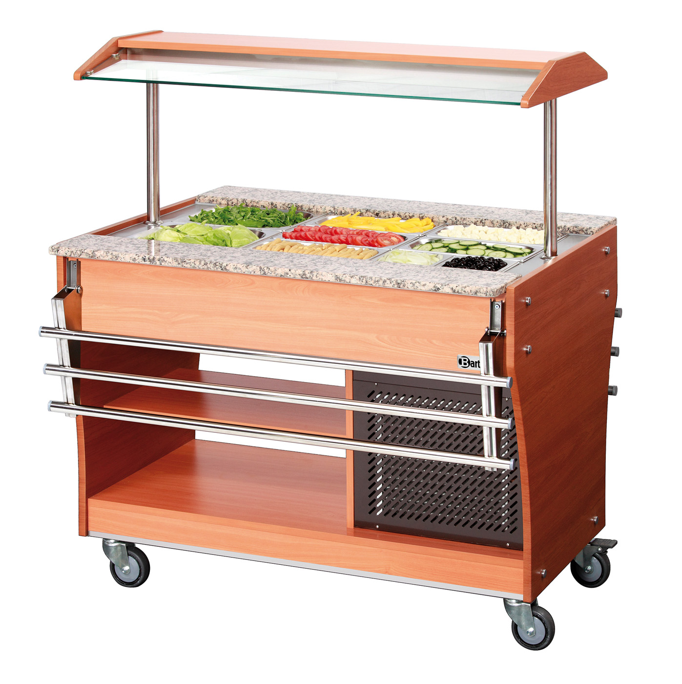 Bartscher Tablettrutsche, 1 Stück, 3x 1/1 GN |Material: Edelstahl | Maße: 118 x 38 x 11,5 cm.Gewicht: 3,1 kg