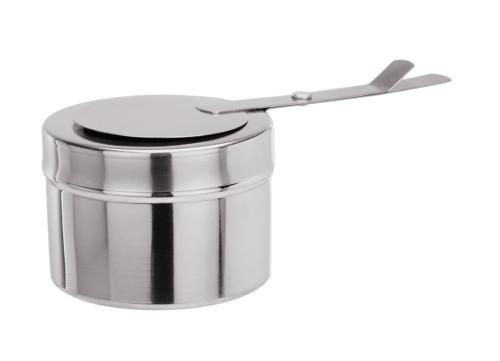 Brennpastenbehälter. Chromnickelstahl.