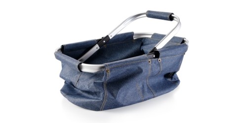 Faltbarer Einkaufskorb SHOP!, denim style