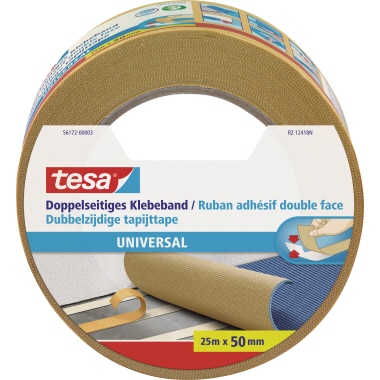 tesa® Klebeband Universal 50 mm x 25 m (B x L) beidseitig klebend Polypropylen weiß