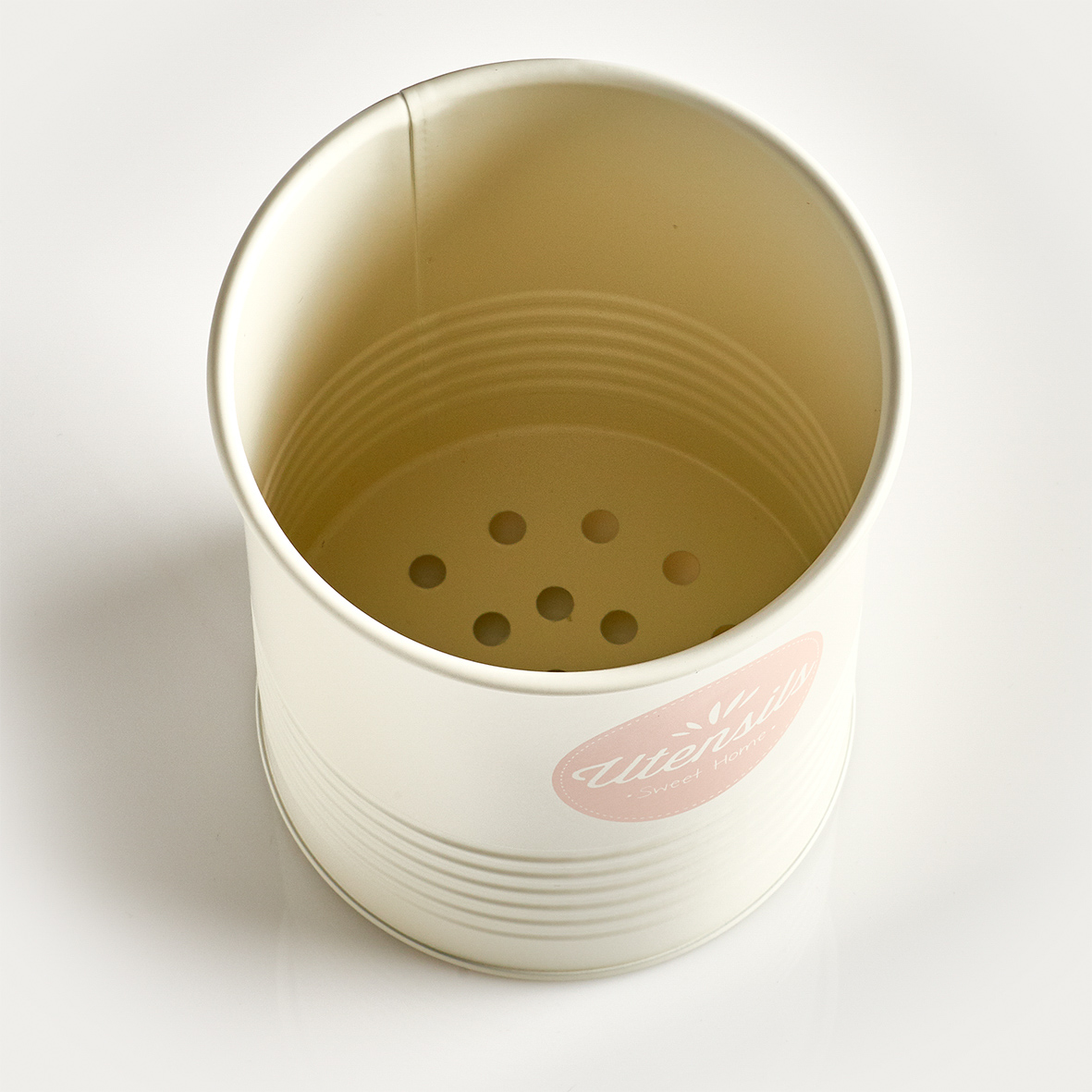 Utensilienhalter, Metall, Ø11,2x15 cm. Farbe: creme/rosé Kochlöffel, Schneebesen oder Besteck sind in diesem Utensilienhalter im trendigen