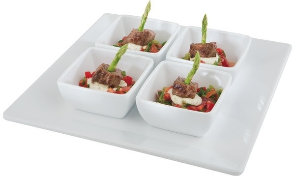 Schale -PURE- 9 x 9 cm, H: 4 cm Melamin, weiß, 0,14 Liter spülmaschinengeeignet stapelbar nicht mikrowellengeeignet keine