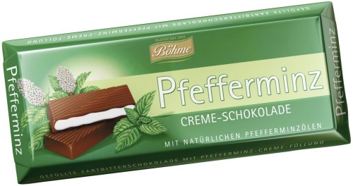Böhme Pfefferminz Creme Tafelschokolade 100G