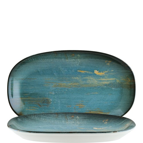 Madera Mint Gourmet Platte oval 15x8,5 cm, aus Porzellan