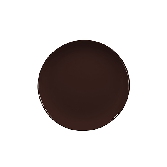 Teller flach coup 21 cm - Form: Baristar - Dekor, 68570 kaffeebraun - aus Porzellan. Hersteller:, Eschenbach. "Made in Germany".