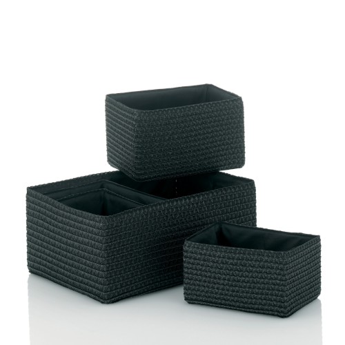 Korb-Set Rimossa PP-Kunststoff schwarz 5tlg von Kela