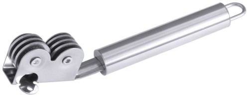 Messerschärfer Serie POLARIS, mit Griff aus Edelstahl 18/10, sechs gehärtete Schleifrädchen aus hochglänzendem Edelstahl 18/0,