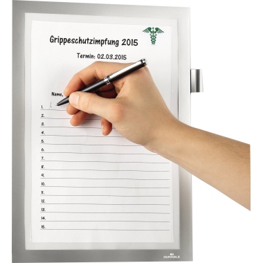 DURABLE Magnetrahmen DURAFRAME® NOTE DIN A4 silber metallic
