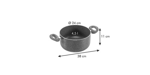 Kasserolle MANICO ROSSO ø 24 cm, 4.5 l